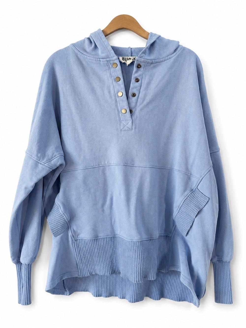 BUCKETLIST Light Blue Hooded Pullover Sweatshirt